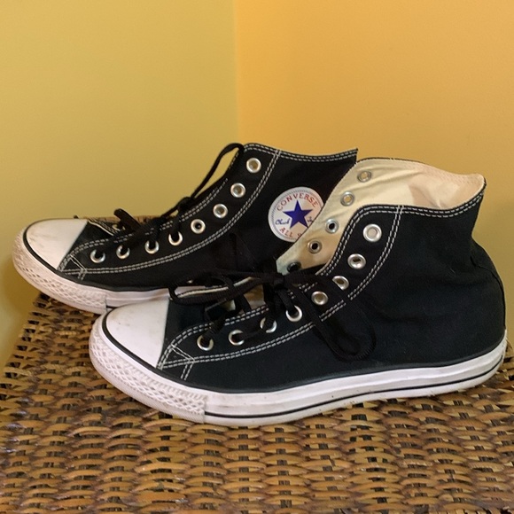 Chuck Taylor Converse Black and White High-Tops - Picture 3 of 10